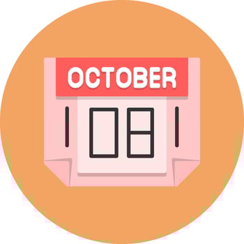 8 October Icon for Creative Projects vector
