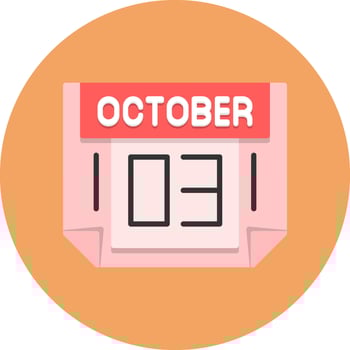 3 October Icon for Creative Projects vector