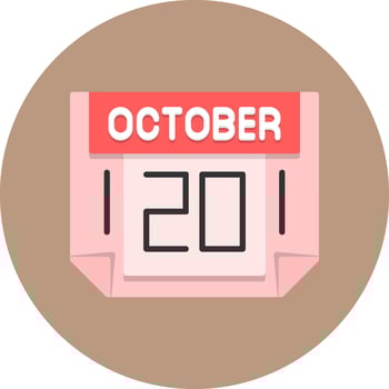 20 October Icon for Creative Projects vector