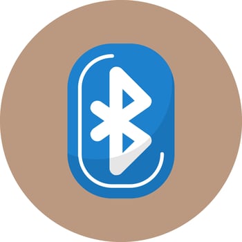 Bluetooth Flat Circle Icon vector
