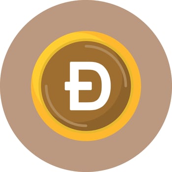 Dogecoin Flat Circle Style Icon vector