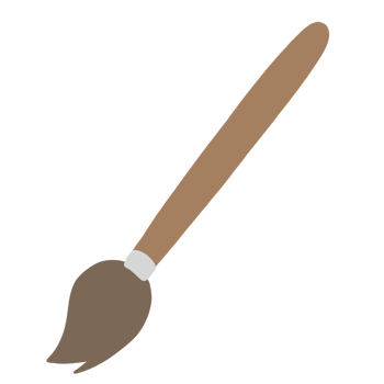 a brush icon on a transparent background png