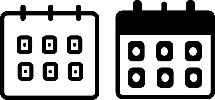 Calendar Line Icon. Editable Stroke. Pixel Perfect. vector