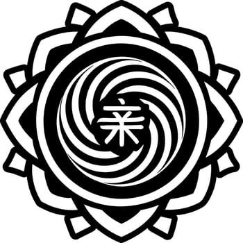 A filled style icon of energy vortex symbol vector