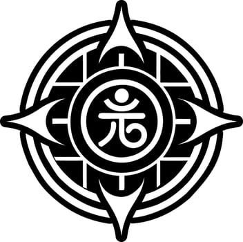 Fusion healing icon in solid style vector