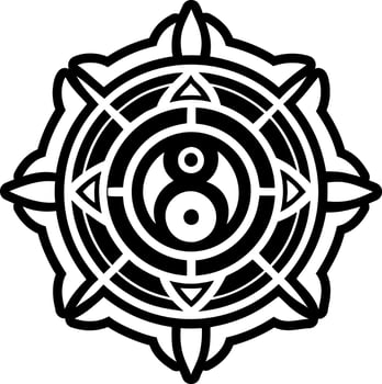 A filled style icon of healing aura symbol vector