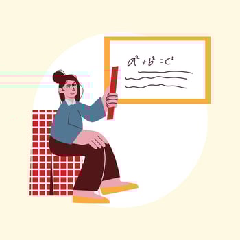 student teach colorfull education school illustration vector