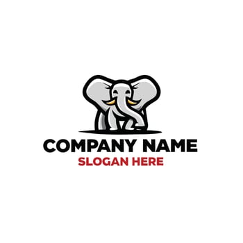elephant logo template vector