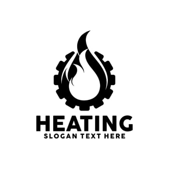 heating logo design art vector