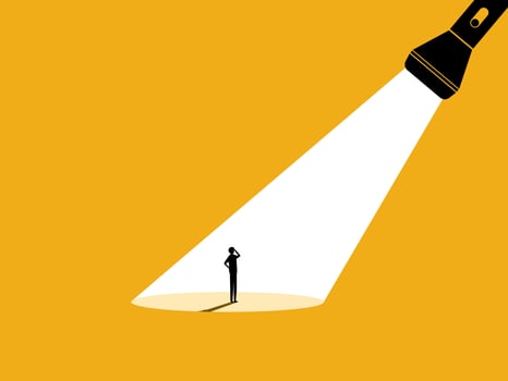 Job Recruitment ,Employment. Spotlight for men vector