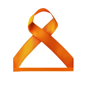 Orange Ribbon on Transparent Background png