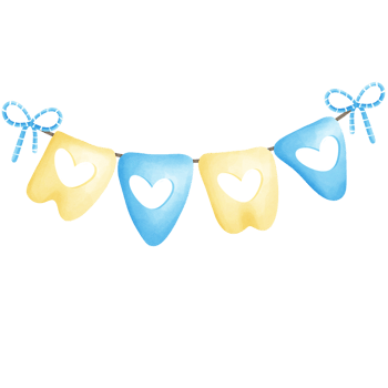 Blue and yellow festive decorative flags png