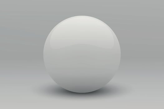 3d White sphere vector
