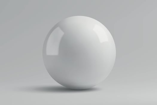 3d White sphere on a gray gradient background vector