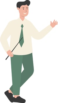 Handsome Male Teacher vector
