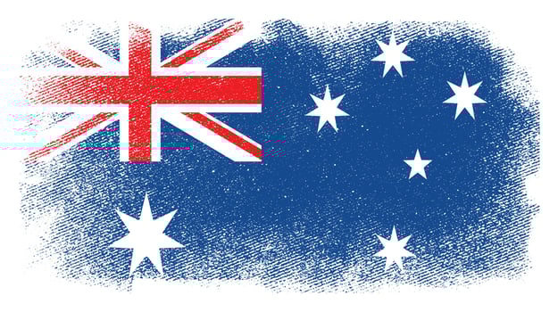 Australia country grunge Flag design vector