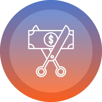 Cut Money Icon Design vector