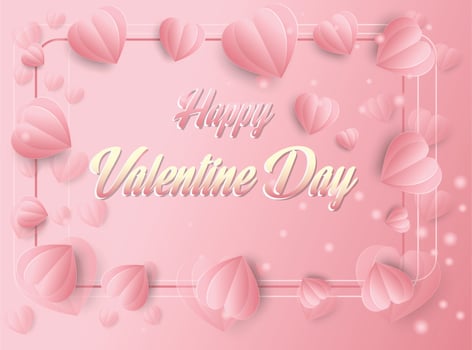 Romantic Hearts Valentine Day Card vector