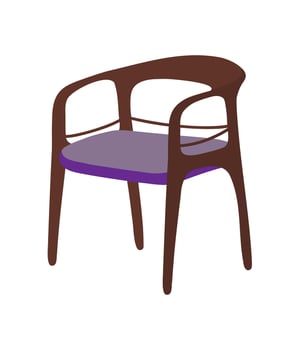 Chair. Hand-drawn illustration. Modern flat apartment elements vector