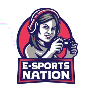 e-sports nation logo vector