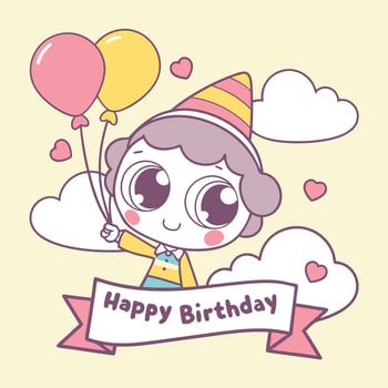 happy birthday card vector