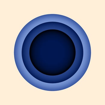 Abstract blue and beige paper circles background for web and print vector