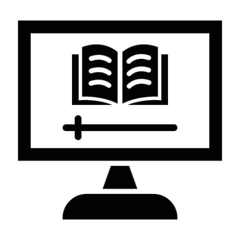 Online Course Icon Design For Personal nad Commercial Use vector