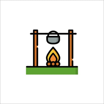 Campfire icon illustration vector