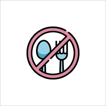 No food sign icon vector