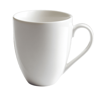 White Coffee Mug Mockup on transparent background. png