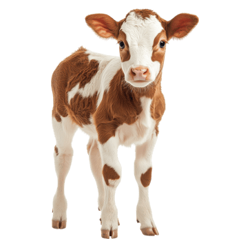 Adorable Calf Isolated on White Background on transparent background. png