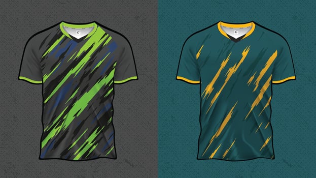 Customizable Sports Jersey Templates for Football, Cycling, and Esports vector