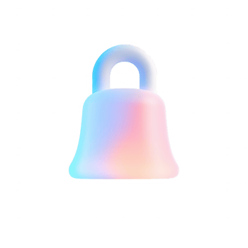 A vibrant, colorful bell icon suitable for various creative projects and designs. png