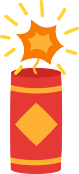 firecrackers illustration for lunar new year png