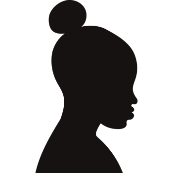 Silhouette profile portrait beautiful women with hairstyle png