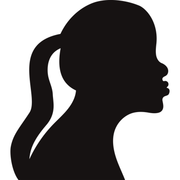 Silhouette profile stylish women with hairstyle png