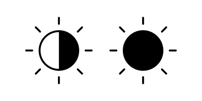 Brightness icon set. for mobile concept and web design. vector