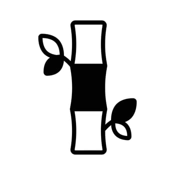 Bamboo icon symbolizing natural beauty and eco friendly spa therapy... vector