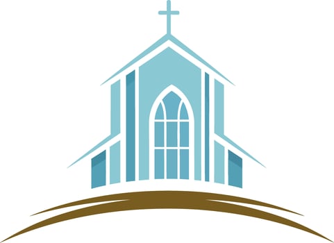 church building silhoutte vector