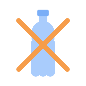 go green save earth illustration, say no to plastic bottle png