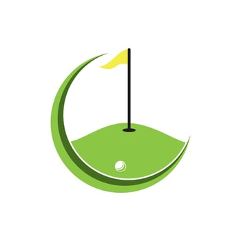 golf flat logo best icon simple and elegant design vector