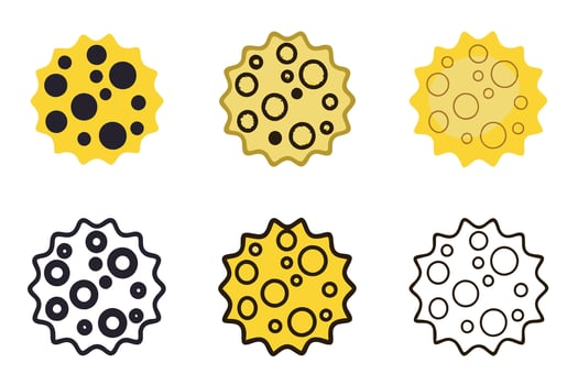 Set of detailed cancer cell line art icons, depicting scientific visuals for awareness, oncology, and medical use, world cancer day line art icon set vector