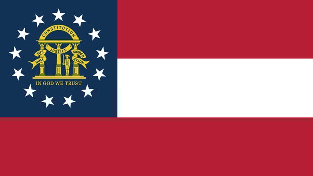 Georgia US State Flag Illustration vector
