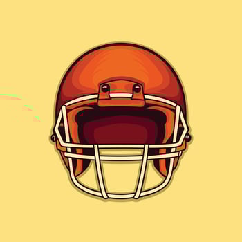 Helmet front view illustration design vector