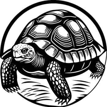 Turtle in a circle vector
