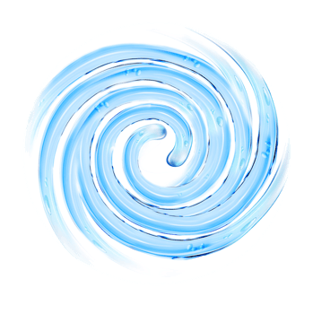 Abstract swirl blue png