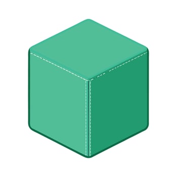 Creative cube-shaped minimalist ottoman design vector