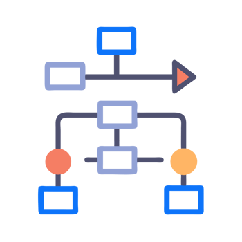Flowchart design process digital workspace graphic design creative environment overhead view visual communication concept png