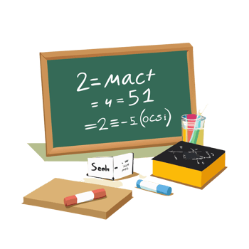 Mathematics problem solving classroom educational content academic environment overhead view learning concepts png