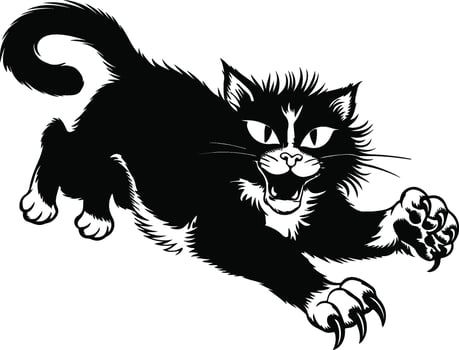 Cat Silhouette Illustration Art Design vector